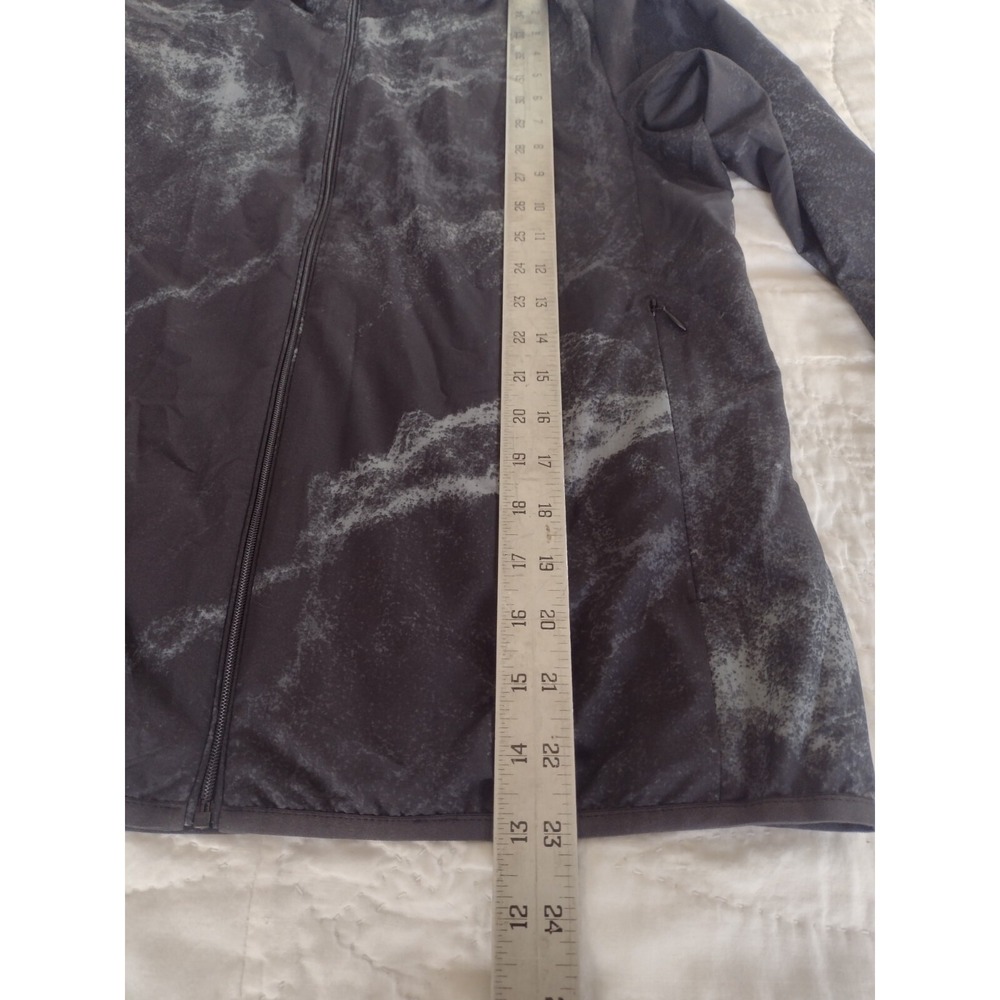 Uniqlo Peter Saville Datalife Design Windbreaker Jacket Black Grey Full Zip Sz S - Picture 6 of 9